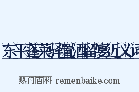 东平蓬莱驿置酒留宴近义词是什么意思的图片